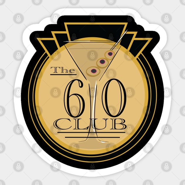 Martini 60 Sticker by ByersArtLab
